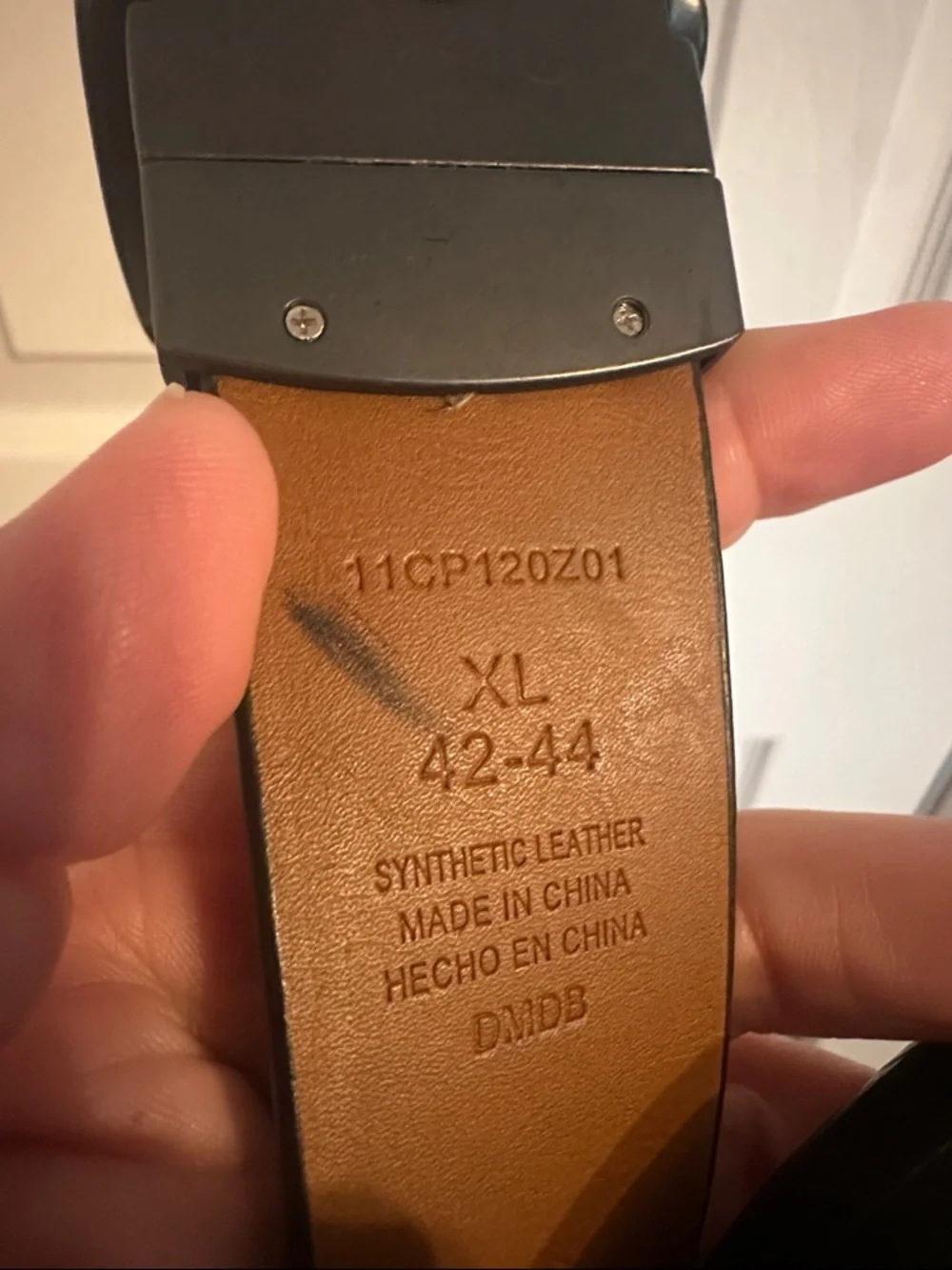 Columbia Black and Camel brown reversible Leather Belt XL 42/44